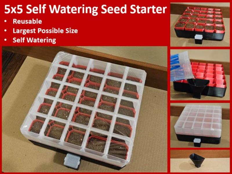 Large 5x5 Self Watering Seed Starter