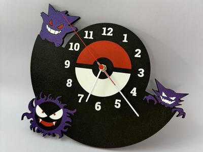 pokemon ghost gengar clock 