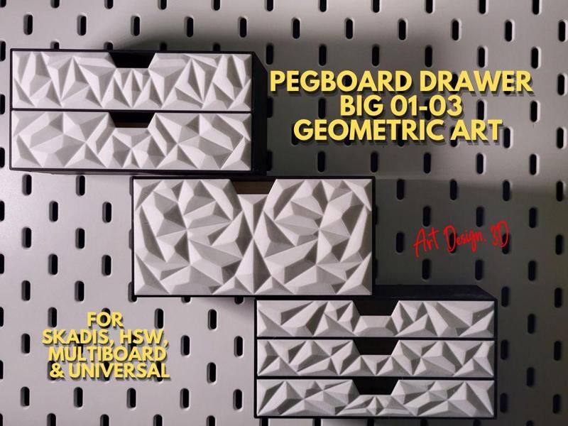 Big Pegboard Drawer Geometric Art