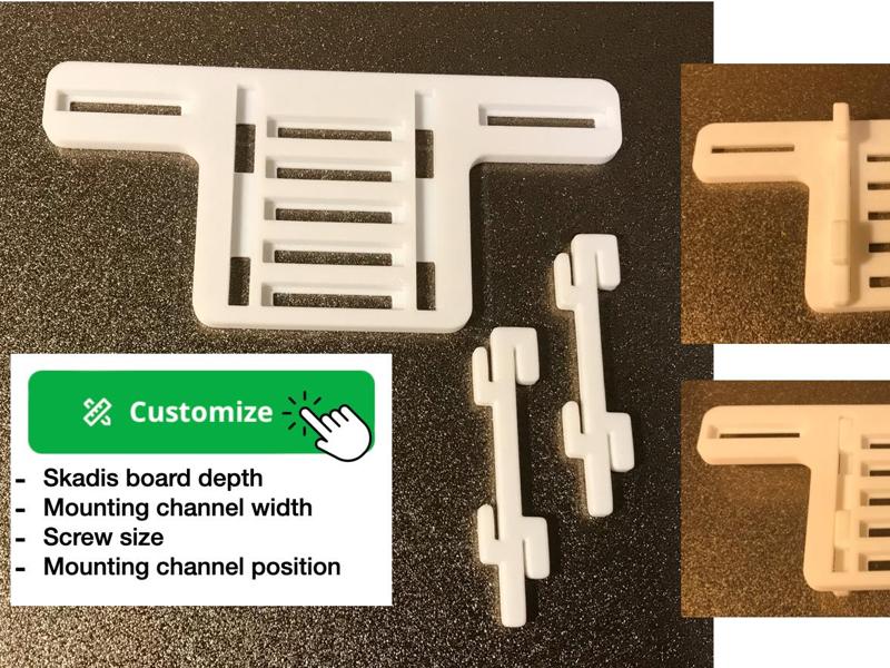 Universal IKEA Skadis mount (routers, powerstrips)