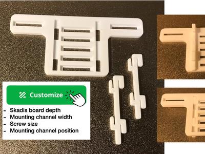 Universal IKEA Skadis mount (routers, powerstrips)