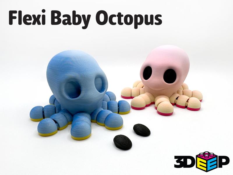 Flexi Baby Octopus - Print in place No Supports