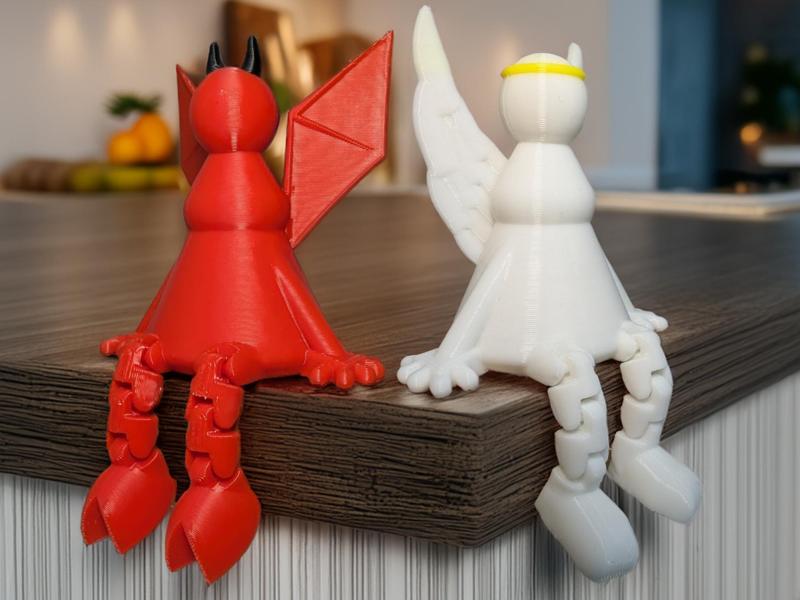 Naughty or Nice Articulated Angel & Devil