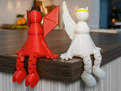 Naughty or Nice Articulated Angel & Devil