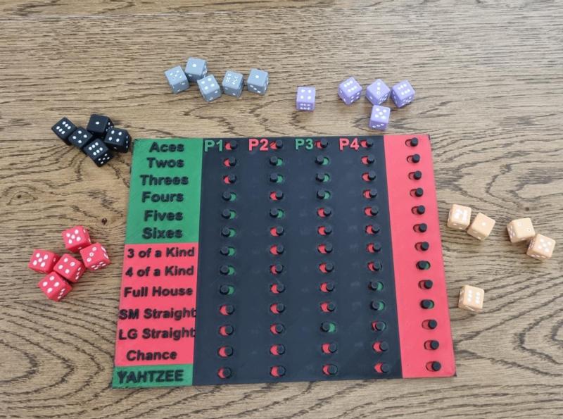 Yahtzee table game counter