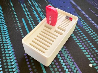 Gridfinity SD, MicroSD card & USB stick holder
