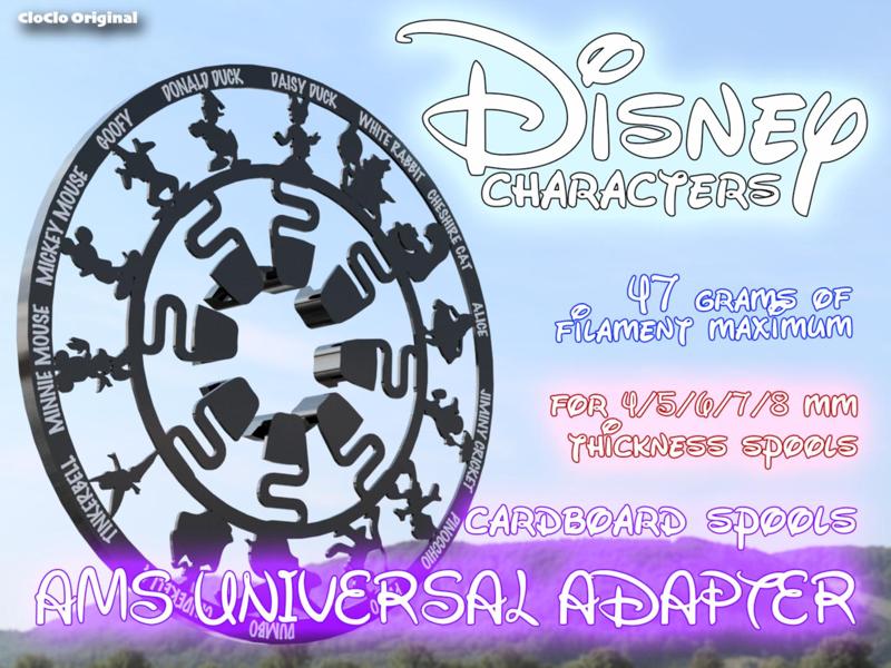 AMS Cardboard spools UNIVERSAL ADAPTER Disney