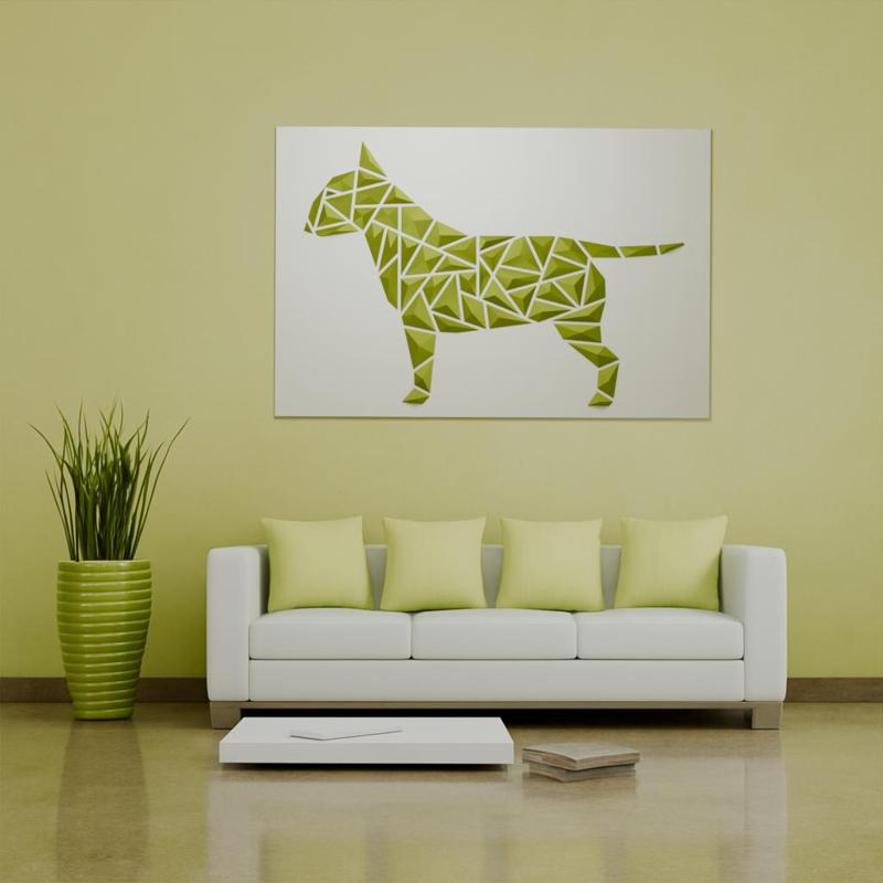 Geometric dog wall art - “Bull Terrier style”