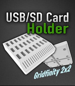 Gridfinity SD USB Holder 2x2
