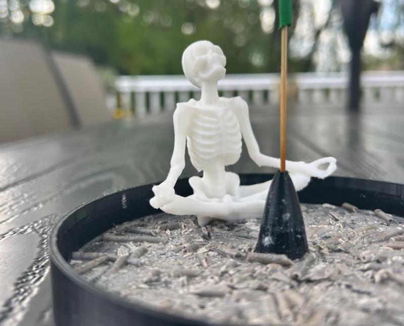 Meditating Skeleton - Incense Holder