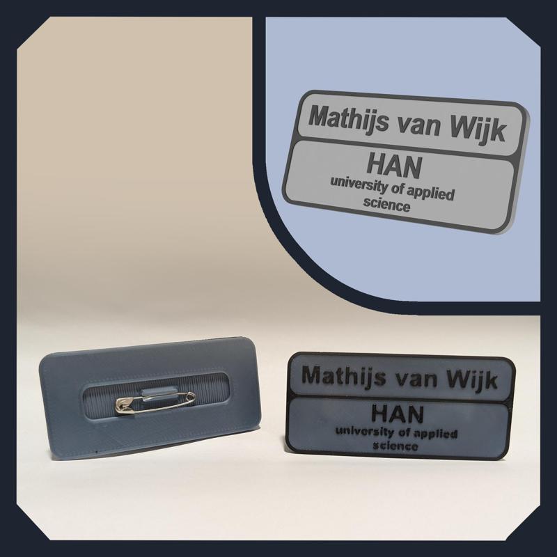 Name tag (clear)