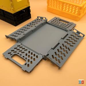 3D Printable Stackable and Foldable Storage Crate