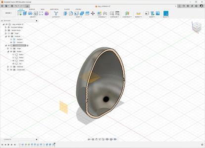 An egg container