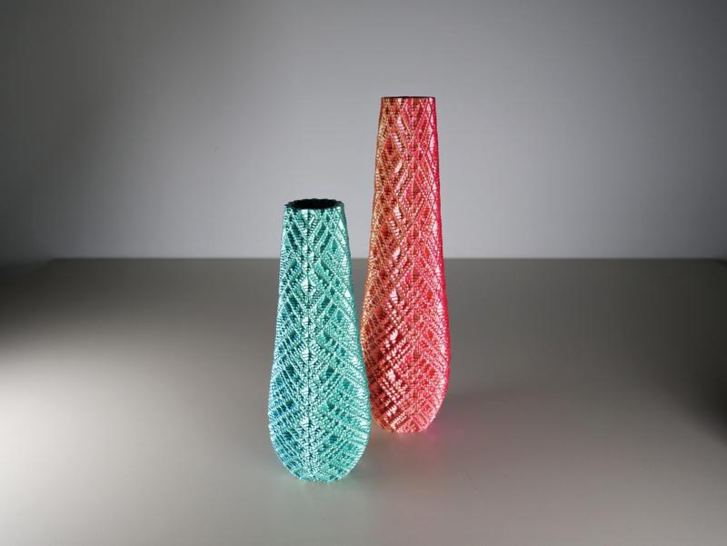 Slim Faceted Vases