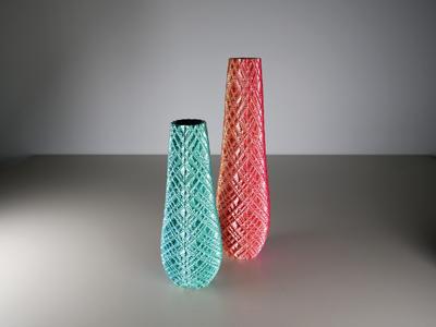 Slim Faceted Vases