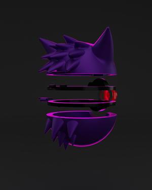 GengaBall Gengar Themed Opening Pokeball - Fan Art