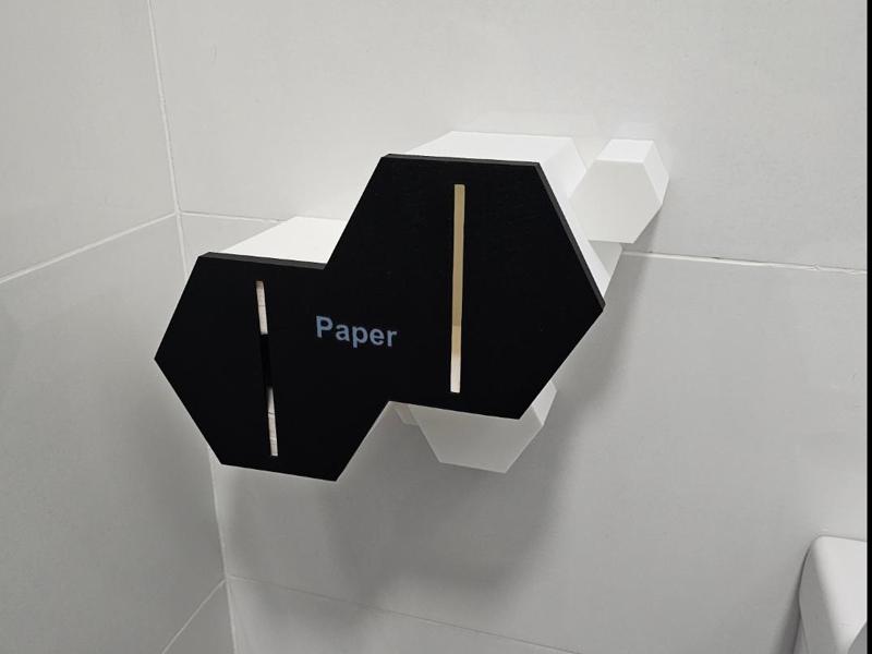 Hexagonal Toilet paper holder
