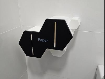 Hexagonal Toilet paper holder