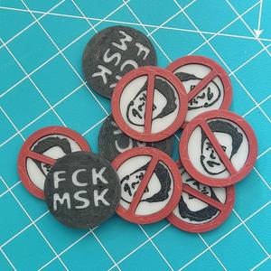 Einkaufswagenchip - Shopping Card Chip FCK MSK 1 Euro sized