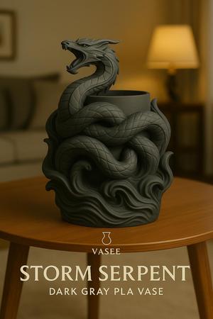 Vase Art – dragon organizer pot with fiery grace