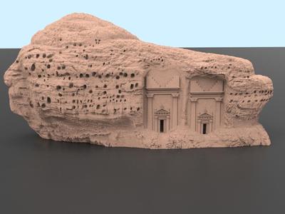 Qasr Al Bint AlUla Madain Saleh 3D - KSA sudia aribia- قصر البنت , العلا , مدائن صالح 