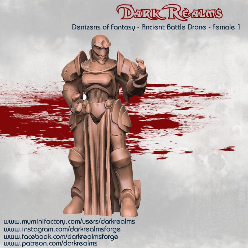 Dark Realms Denizens of Fantasy - Ancient Battle Drone Female 1