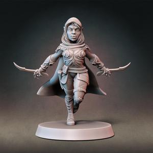 Elf Rogue Type B with Modular Hands and Weapons (Presupported)