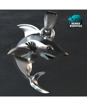 Shark Amulet / Necklace Pendant / Gothic Jewelry / Death Punk Rock / Keychain Accessory 