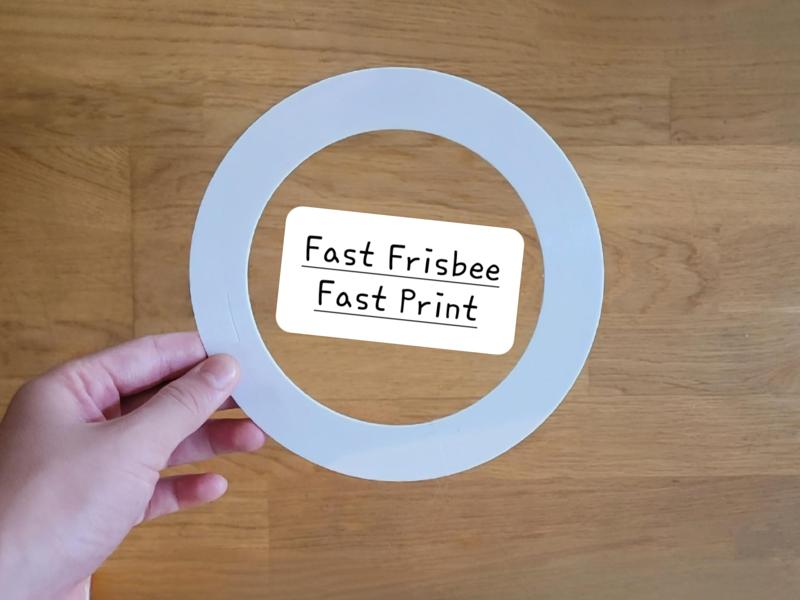 Easy to Print  Fast Frisbee