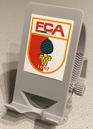 Multi-color Cover Plate for revised Phone Holder (here: FC Augsburg)