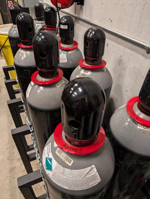 Gas Cylinder Empty Indicator Ring and Storage Hanger