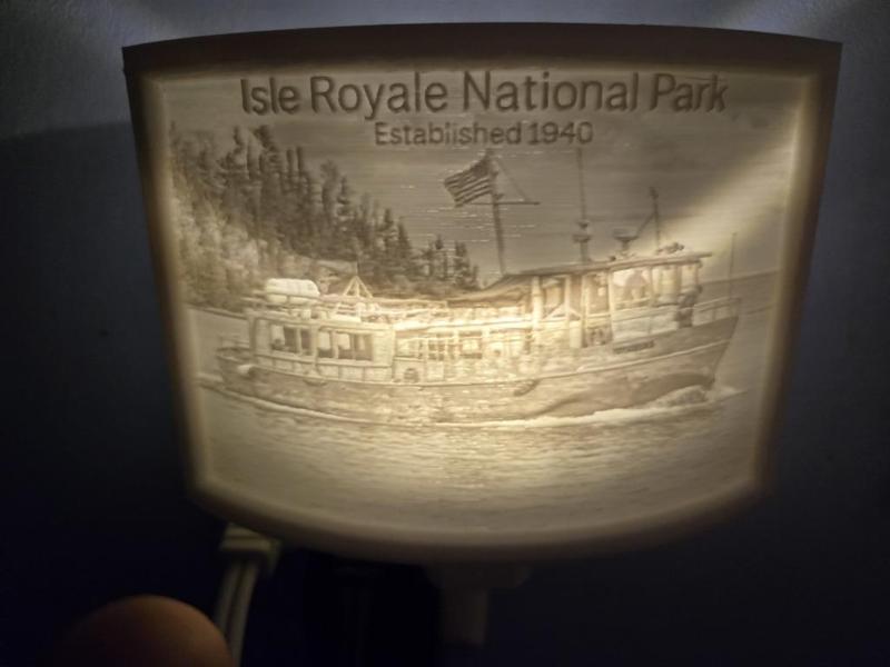 Isle Royale - Voyager II - Nightlight Lithophane