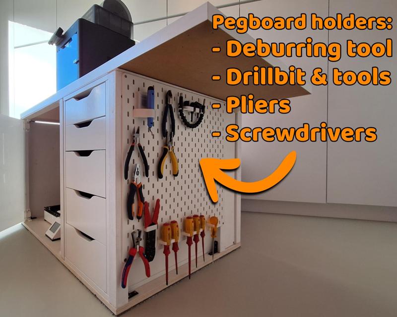 Tools holders for IKEA Pegboard