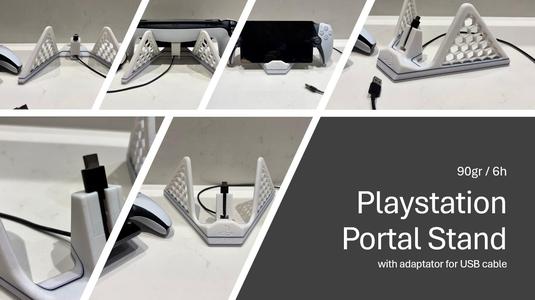 Playstation Portal Stand with USB cable slot