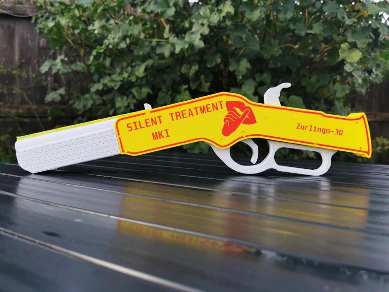 Silent Treatment MKI - 4 Shot Rubber Band Rifle