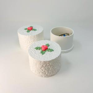 Coconut Cake Container -  Jewelry Box and Gift Holder - Day 9/12 Holiday Desserts