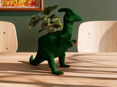 Parasaurolophus (Dinosaur Planting  Pot)