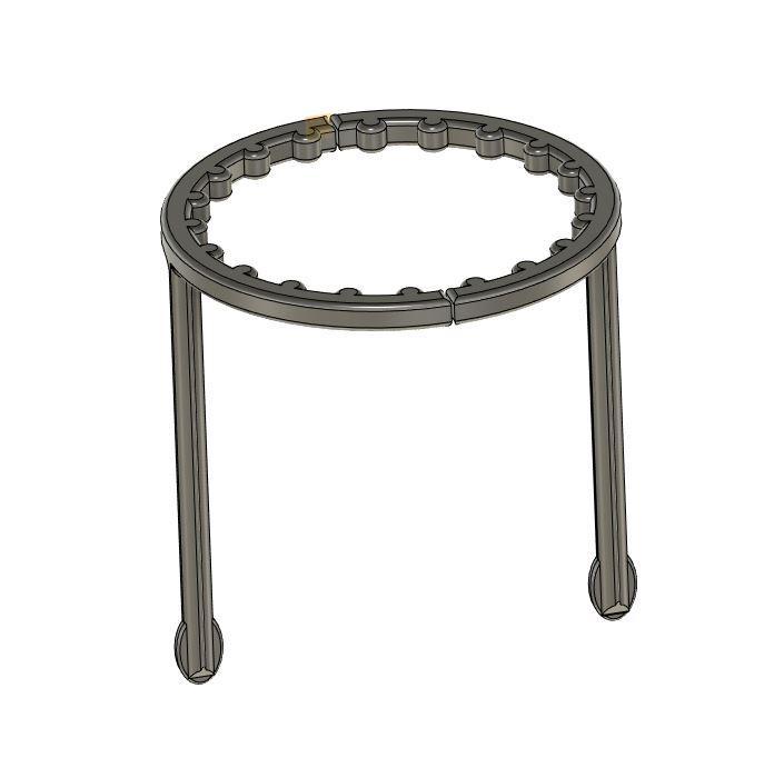Plant support pile frame