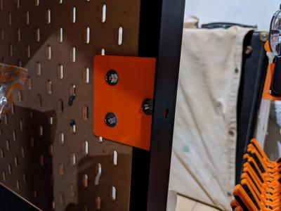 IKEA SKÅDIS Pegboard to IKEA BROR Trolley Mounts