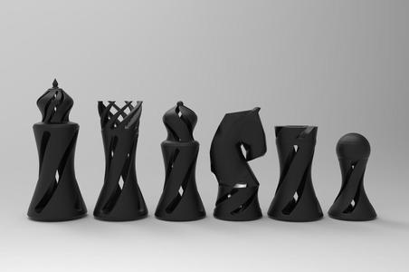 Twist - Full Chess Set 3D print model