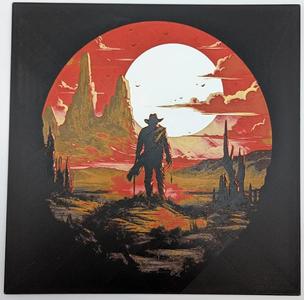 Cowboy at Sunset - HueForge