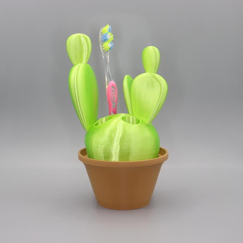Cactus tooth brush holder