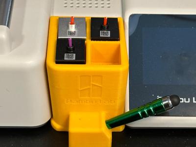 Precision Nozzle Container with Stylus upgrade for the Bambulab A1mini
