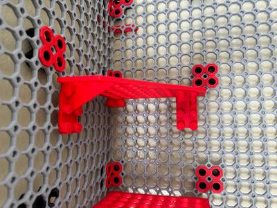 Multiboard Corner Shelf with Custom Bolts