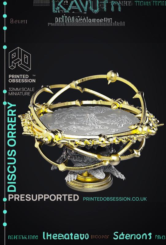 Discus Orrery - Scenery Model - PRESUPPORTED - Illustrated and Stats - 32mm scale 