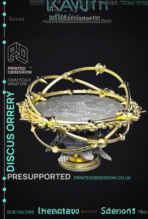 Discus Orrery - Scenery Model - PRESUPPORTED - Illustrated and Stats - 32mm scale 