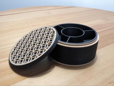 Beautiful Storage Container With Kumiko Pattern