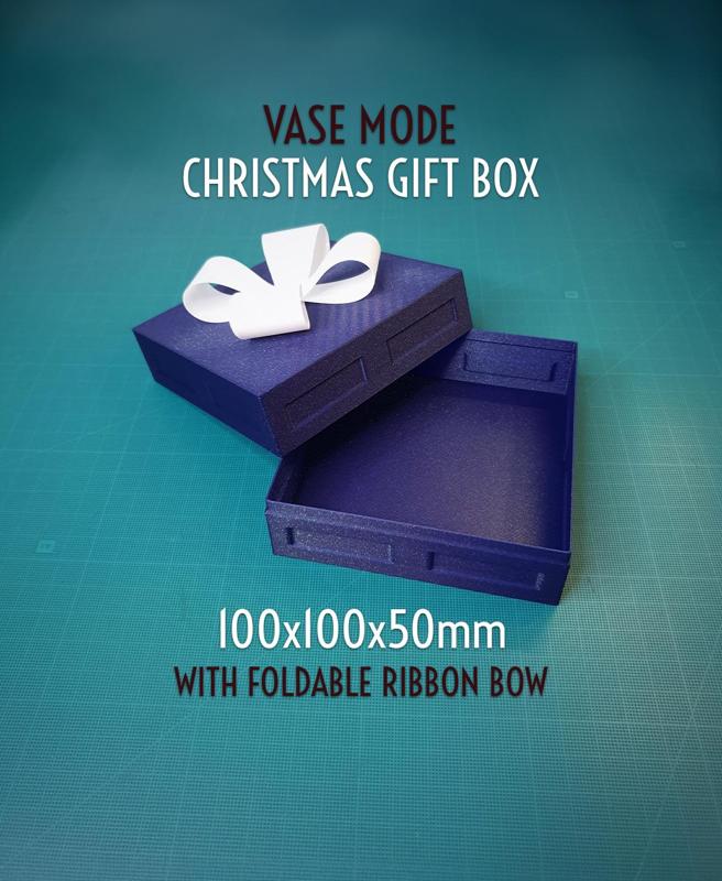 Christmas Gift Box - 100x100x50mm || Vase Mode