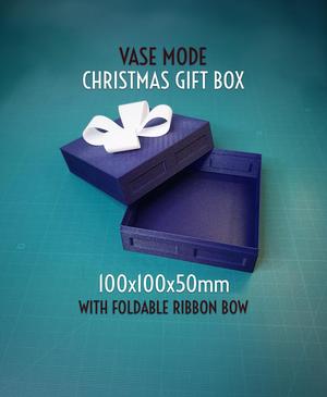 Christmas Gift Box - 100x100x50mm || Vase Mode