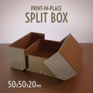 Print-in-Place Split Box 50x50x20mm